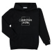 Calvin Klein Jeans METALLIC BOX LOGO RELAXED HOODIE Černá