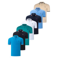 SEVEN-SET T8594 DEWBERRY MENS T-SHIRT-BLACK-WHITE-NAVY-LIGHT BLUE-GREEN-DARK BLUE-BEIGE