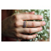 OLIVIE Luxusní stříbrný prsten ROSE 4826