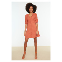 Trendyol Brown Buttoned Dress