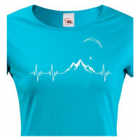 Dámské tričko s potiskem Tep Paragliding - ideální dárek k narozeninám