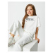 Koton / Girls' T-shirt Lugat365 Mother Printed Short Sleeved Crew Neck Cotton.