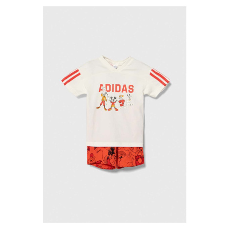 Dětská souprava adidas x Disney červená barva