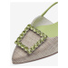Zeleno-béžové dámské sandálky Tamaris