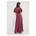 Šaty Abercrombie & Fitch fialová barva, maxi