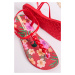 Červené květované gumové sandály Class Frida Kahlo