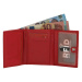 Double-D Červená malá kožená peněženka "Clarrisa"