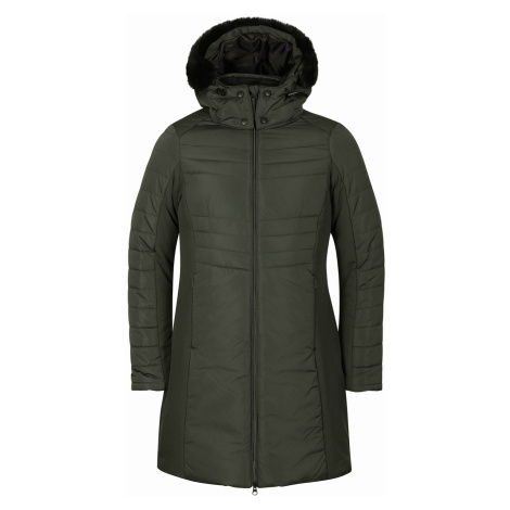 ALPINE PRO - NORGA DÁMSKÝ ZIMNÍ KABÁT S MEMBRÁNOU PTX - TMAVĚ ZELENÝ