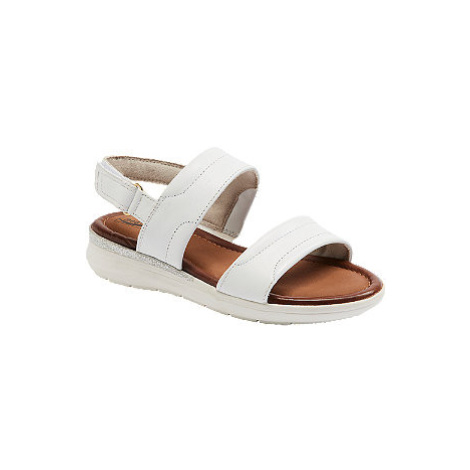 Bílé kožené komfortní sandály Medicus
