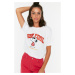 Trendyol White Joe Cool Licensed Semifitted Knitted T-Shirt