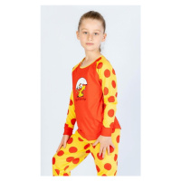 Dětské pyžamo dlouhé Vienetta Secret Kuře | červená
