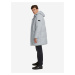 Světle šedý pánský prošívaný zimní kabát s kapucí Tom Tailor Denim