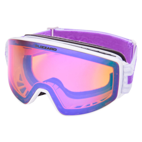 BLIZZARD-Ski Gog. 931 MDAZO, white shiny, rosa2, purple REVO Bílá