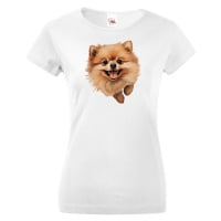 Dámské tričko s potiskem Pomerianský špic -  tričko pro milovníky psů