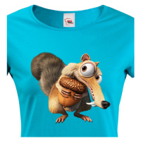 Dámské triko s veverkou Scrat z Doby ledové - dárek na narozeniny