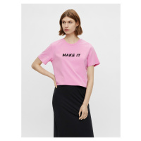 Růžové tričko s nápisem Pieces Niru - Dámské