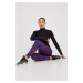 Tréninkové legíny Reebok United By Fitness Myoknit dámské, fialová barva, vzorované