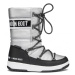 Juniorské zimní boty vysoké MOON BOOT Girl Quilted Jr silver black