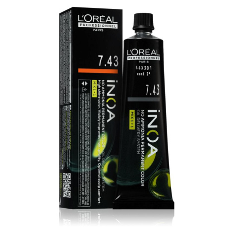 L’Oréal Professionnel Inoa permanentní barva na vlasy bez amoniaku odstín 7.43 60 ml L’Oréal Paris