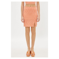 Koton Women's Orange Patterned Skirt