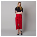 Dámské látkové kalhoty culottes červené 12621