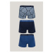 SPODNÍ PRÁDLO GANT PAISLEY TRUNK 3-PACK EVENING BLUE