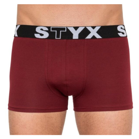 Styx MEN'S BOXERS SPORTS RUBBER Pánské boxerky, vínová, velikost