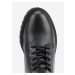 Černé dámské kožené kotníkové boty Geox Hoara
