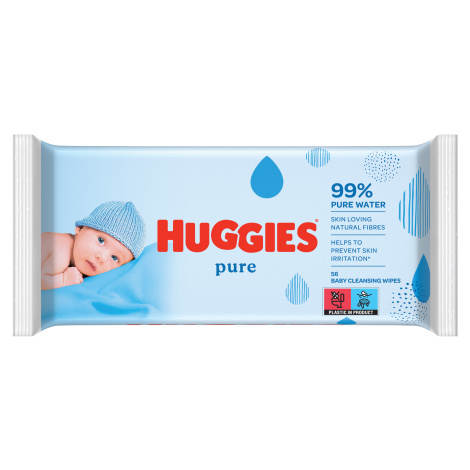 Huggies Pure Single Vlhčené ubrousky 56 ks