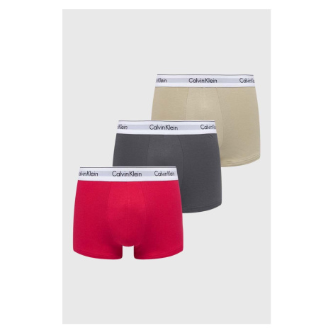 Boxerky Calvin Klein Underwear 3-pack pánské, červená barva