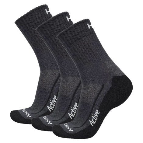 Husky Active 3pack, černá Ponožky