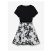 Bílo-černé holčičí květované šaty Desigual Bera