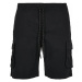 Drawstring Cargo Shorts - black