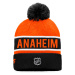 Zimní čepice Fanatics Authentic Pro Game & Train Cuffed Pom Knit Anaheim Ducks