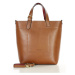 Luxusní shopper bag kabelka Mazzini G12396 hnědá