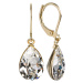 Levien Elegantní pozlacené náušnice s krystaly Pear Crystal
