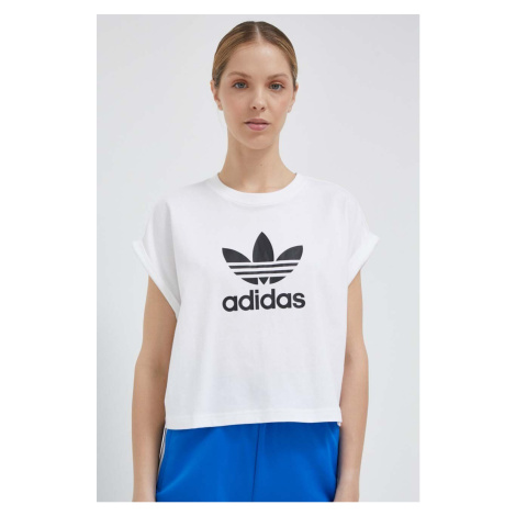 Bavlněné tričko adidas Originals bílá barva, IC5467-WHITE
