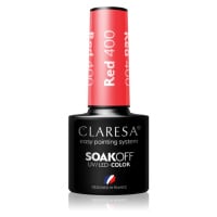 Claresa SoakOff UV/LED Color Rainbow Explosion gelový lak na nehty odstín Red 400 5 g