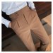 Pánské stylové kalhoty s řemínkem a vysokým pasem