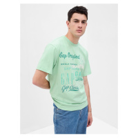 Zelené pánské tričko s potiskem GAP