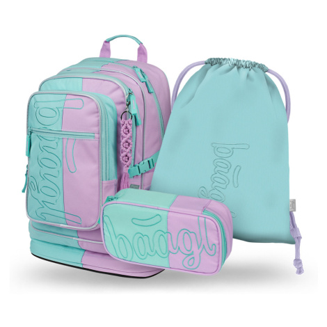 BAAGL SET 3 Cubic Sweet: batoh, penál, sáček