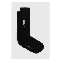 Ponožky Neil Barett BOLT COTTON SKATE SOCKS černá barva, PBAC116.C9400.514