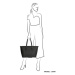 Charm London Černá velká shopper kabelka přes rameno „Misty“