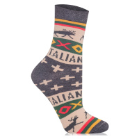 Pánské ponožky Italian Fashion S161D Asama Tmavě šedá-zelená