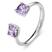 Brosway Otevřený stříbrný prsten Fancy Magic Purple FMP14