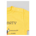 Dětské bavlněné tričko s dlouhým rukávem zippy žlutá barva, s potiskem