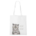 DOBRÝ TRIKO Bavlněná taška s potiskem Naštvaná kočka Barva: Tyrkysová