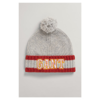 ČEPICE GANT D2. GANT POMPOM BEANIE šedá