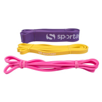 Posilovací gumy Sportago Pase - univerzální sada - žlutá + fialová + růžová