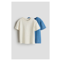 H & M - Tričko z bavlněného žerzeje 2 kusy - modrá